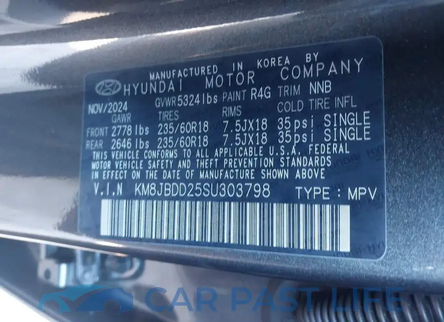 KM8JBDD25SU303798# 9