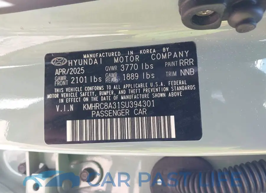 KMHRC8A31SU394301# 9