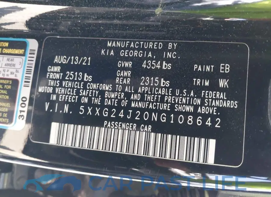 5XXG24J20NG108642# 9