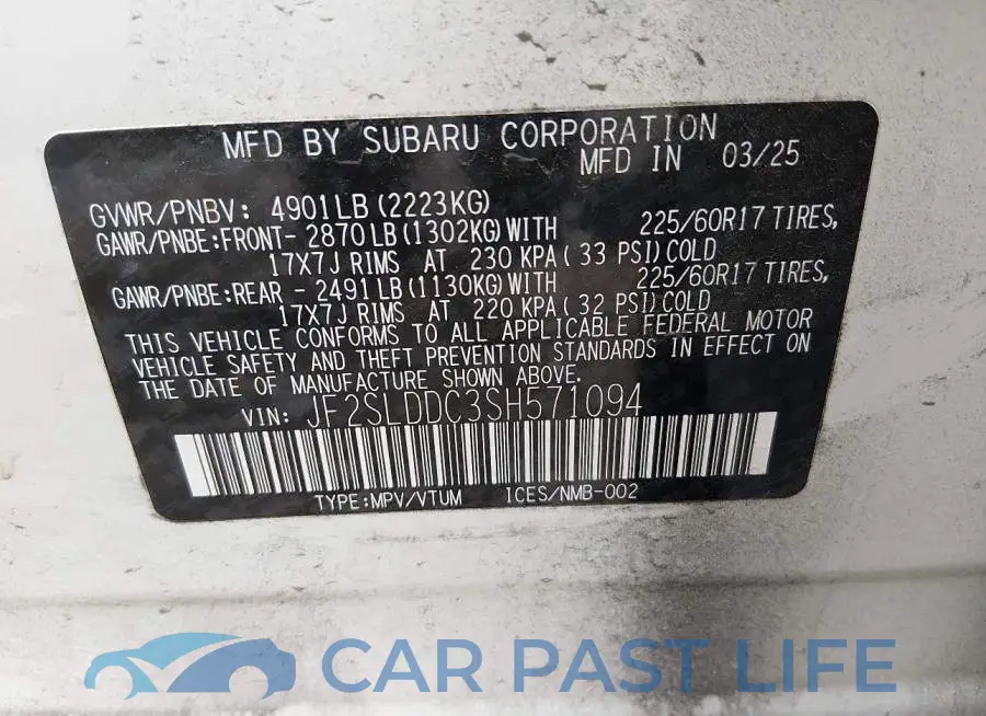 JF2SLDDC3SH571094# 9