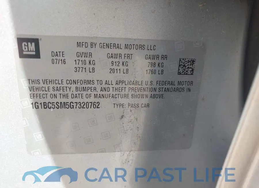 1G1BC5SM5G7320762# 9