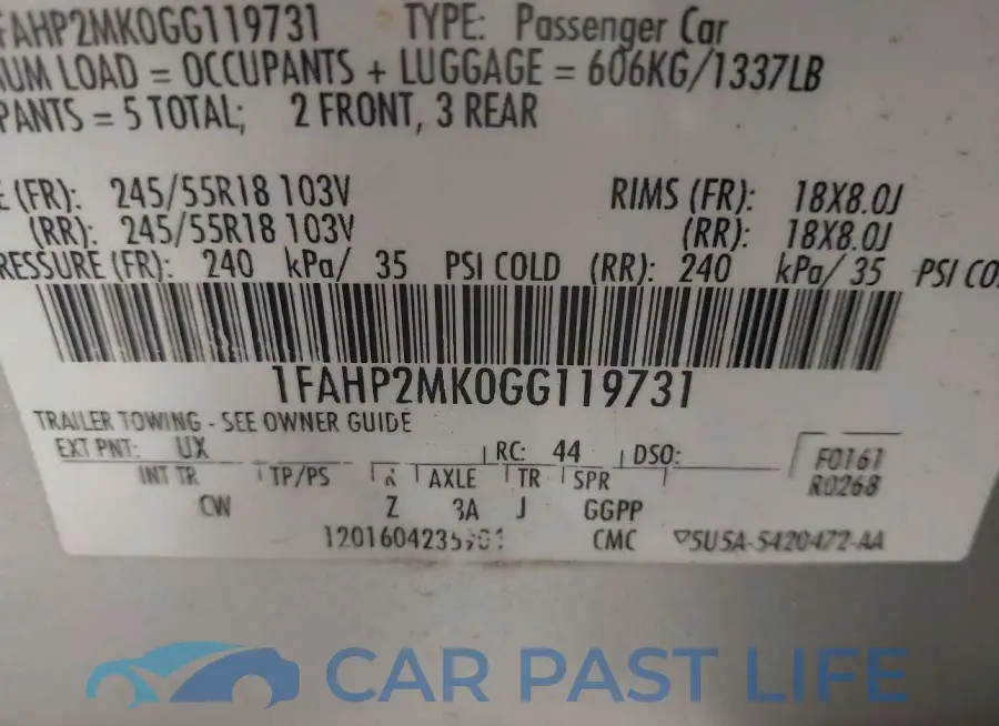 1FAHP2MK0GG119731# 9