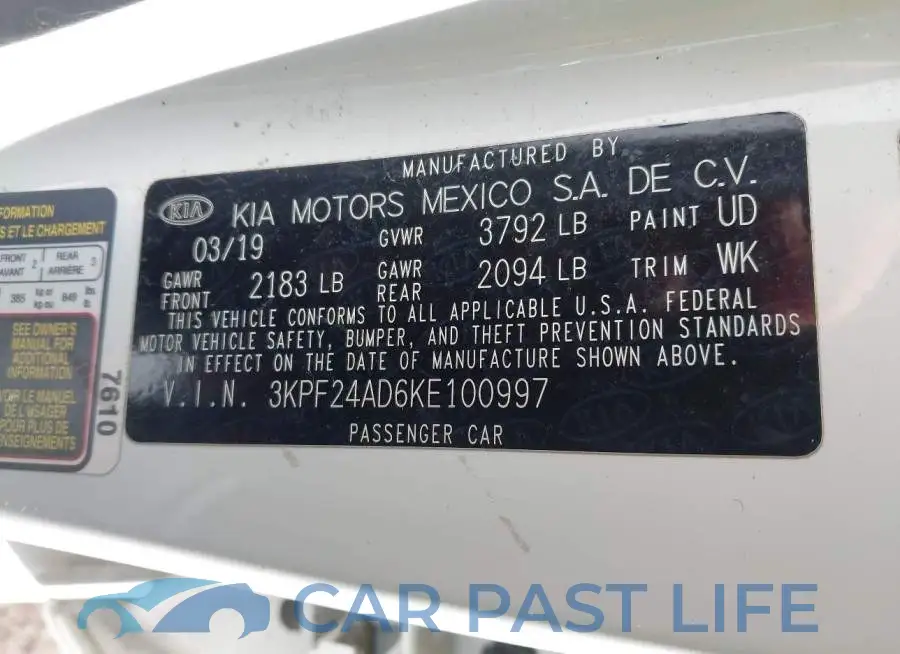 3KPF24AD6KE100997# 9