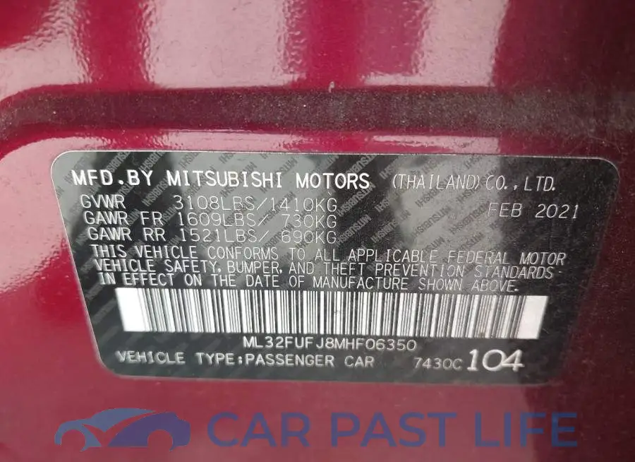 ML32FUFJ8MHF06350# 9