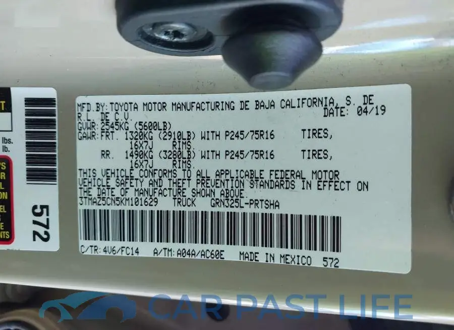 3TMAZ5CN5KM101629# 9
