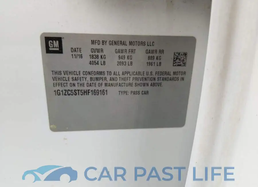 1G1ZC5ST5HF169161# 9