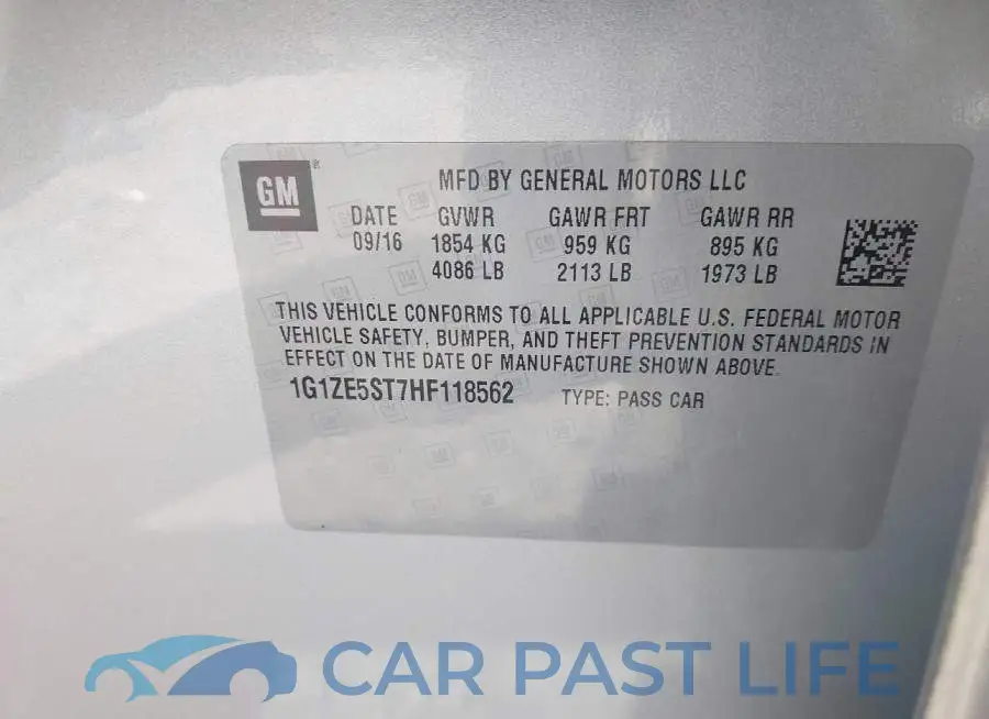 1G1ZE5ST7HF118562# 9