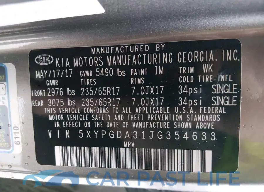 5XYPGDA31JG354633# 9