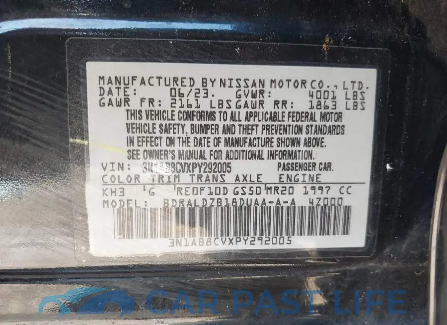 3N1AB8CVXPY292005# 9