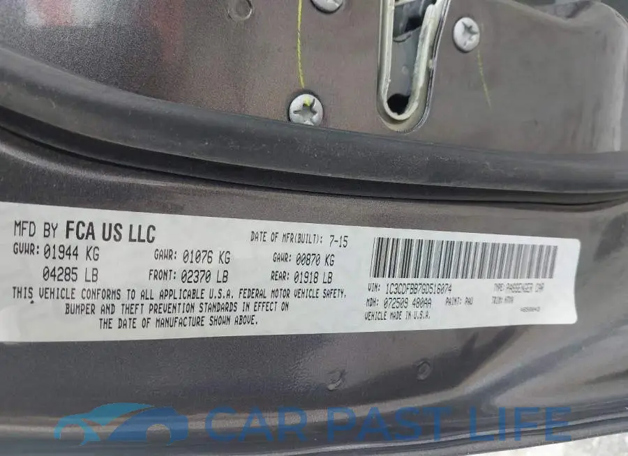 1C3CDFBB7GD516074# 9