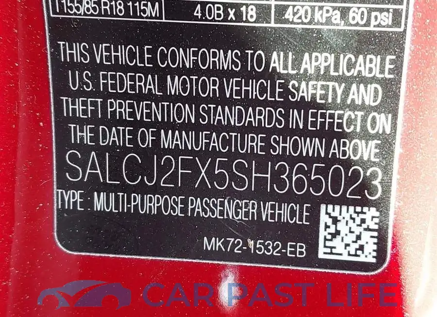 SALCJ2FX5SH365023# 9