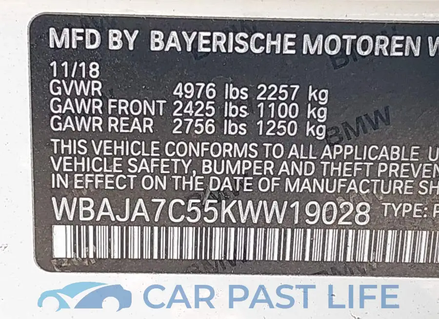 WBAJA7C55KWW19028# 9