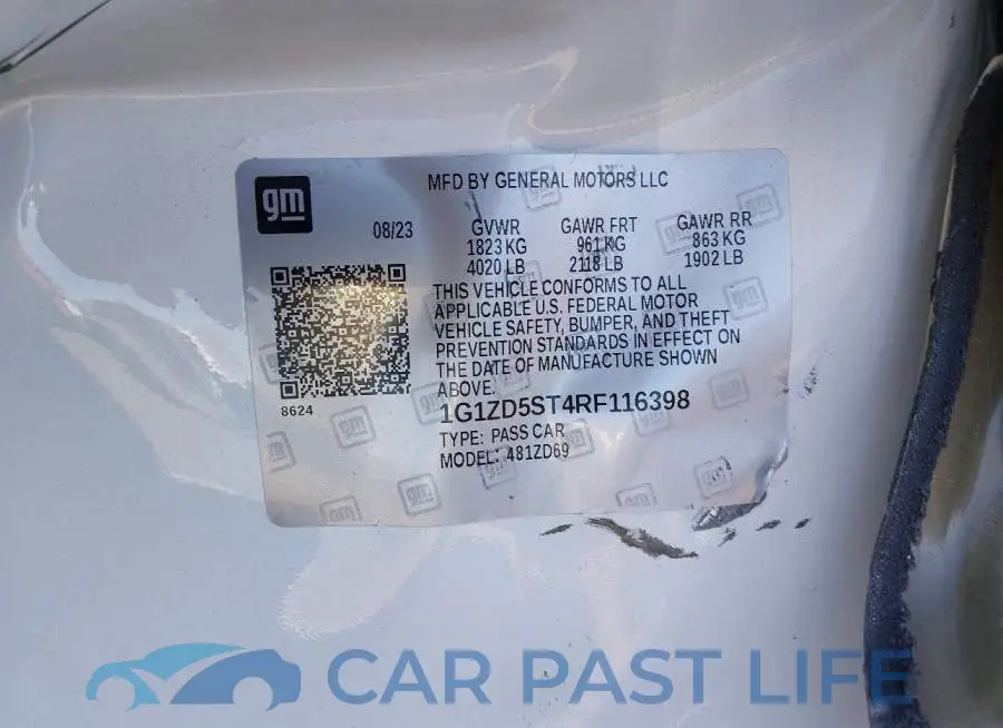 1G1ZD5ST4RF116398# 9