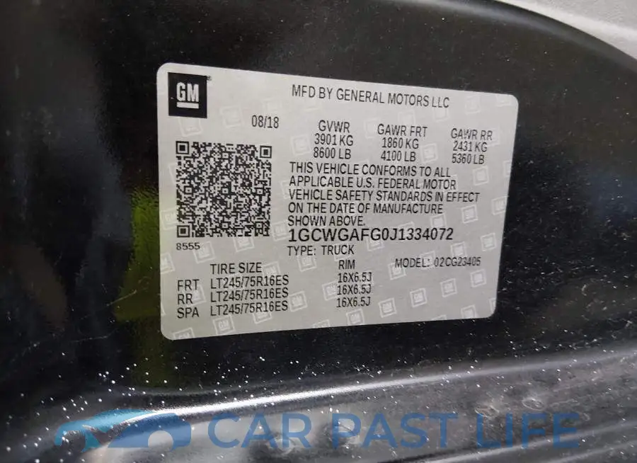 1GCWGAFG0J1334072# 9
