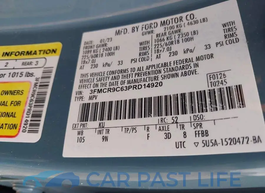 3FMCR9C63PRD14920# 9