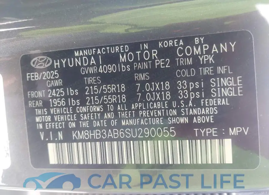 KM8HB3AB6SU290055# 9