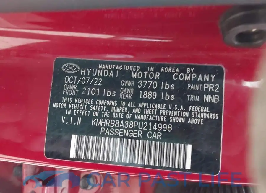 KMHRB8A38PU214998# 9