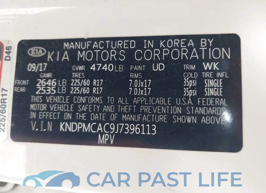 KNDPMCAC9J7396113# 9