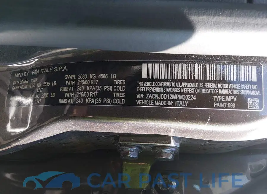 ZACNJDD12MPM20224# 9