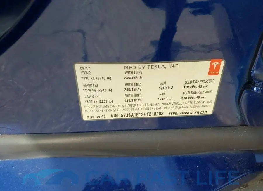 5YJSA1E13HF218203# 9