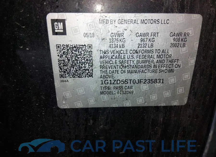 1G1ZD5ST0JF235831# 9