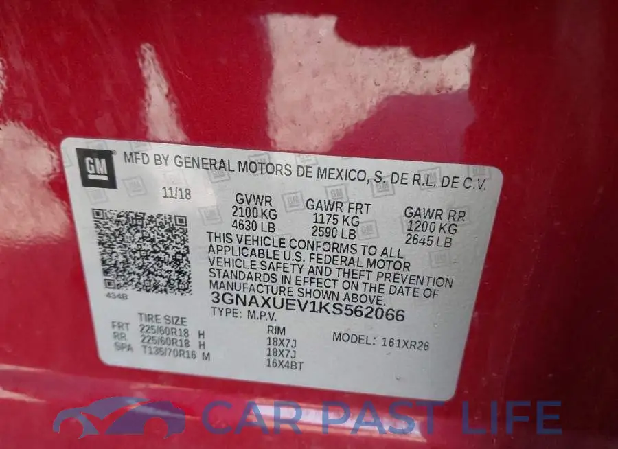3GNAXUEV1KS562066# 9
