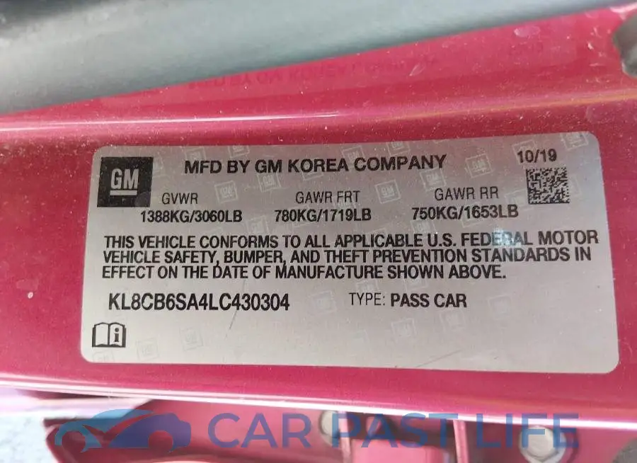 KL8CB6SA4LC430304# 9