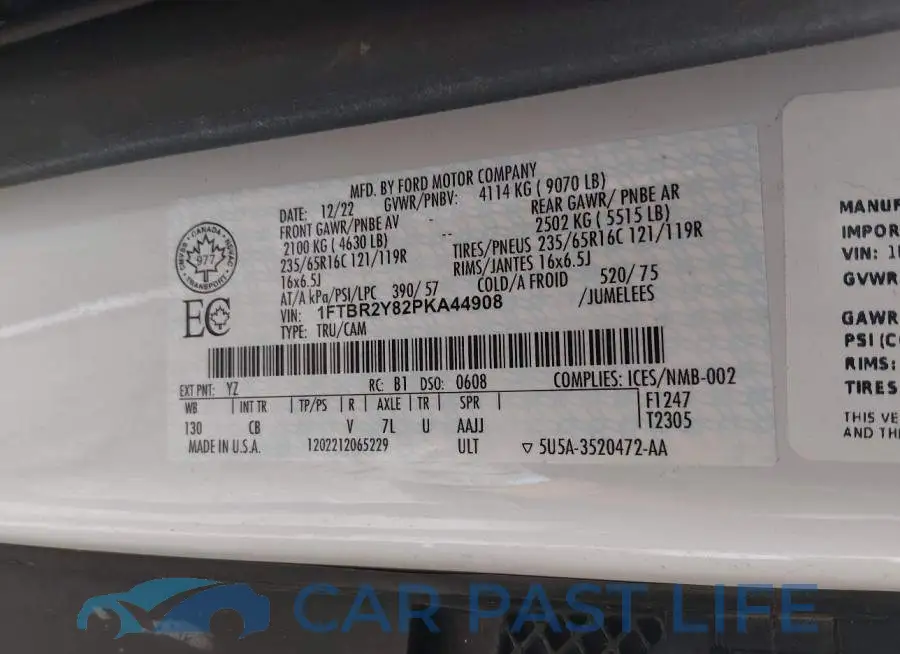 1FTBR2Y82PKA44908# 9