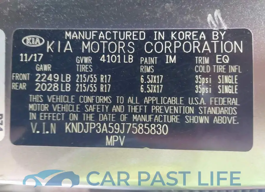 KNDJP3A59J7585830# 9