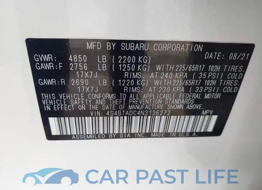 4S4BTADC4N3136272# 9