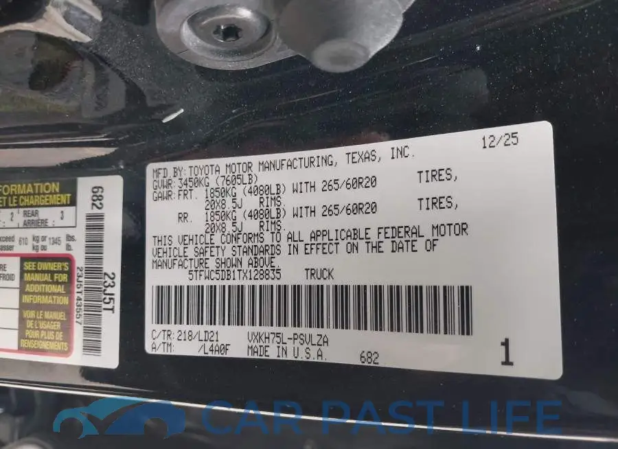 5TFWC5DB1TX128835# 9