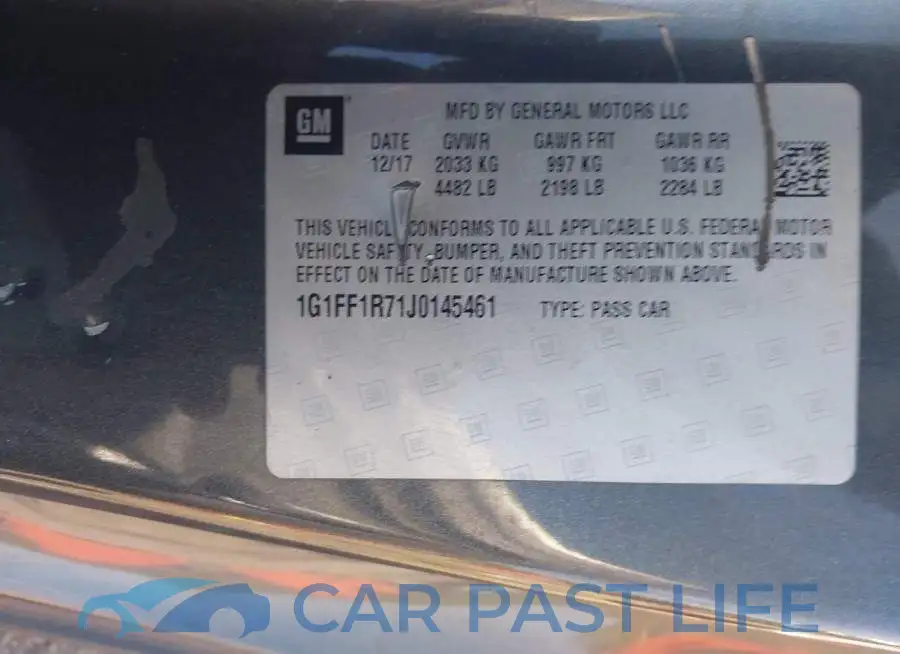 1G1FF1R71J0145461# 9