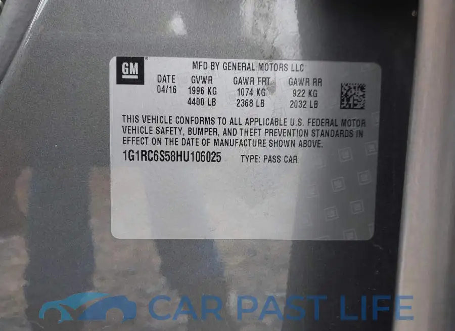 1G1RC6S58HU106025# 9