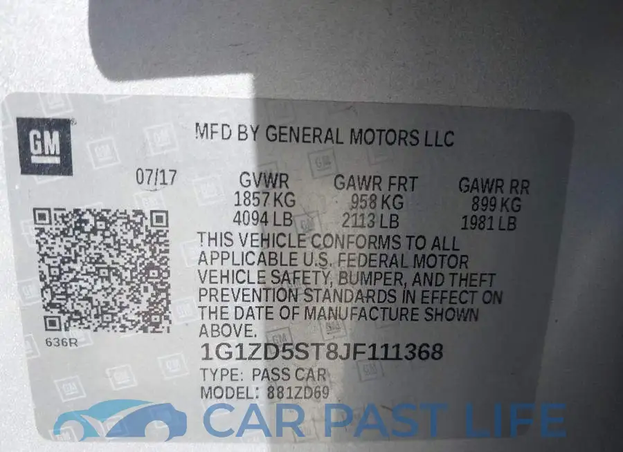 1G1ZD5ST8JF111368# 9