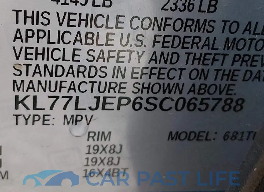 KL77LJEP6SC065788# 9