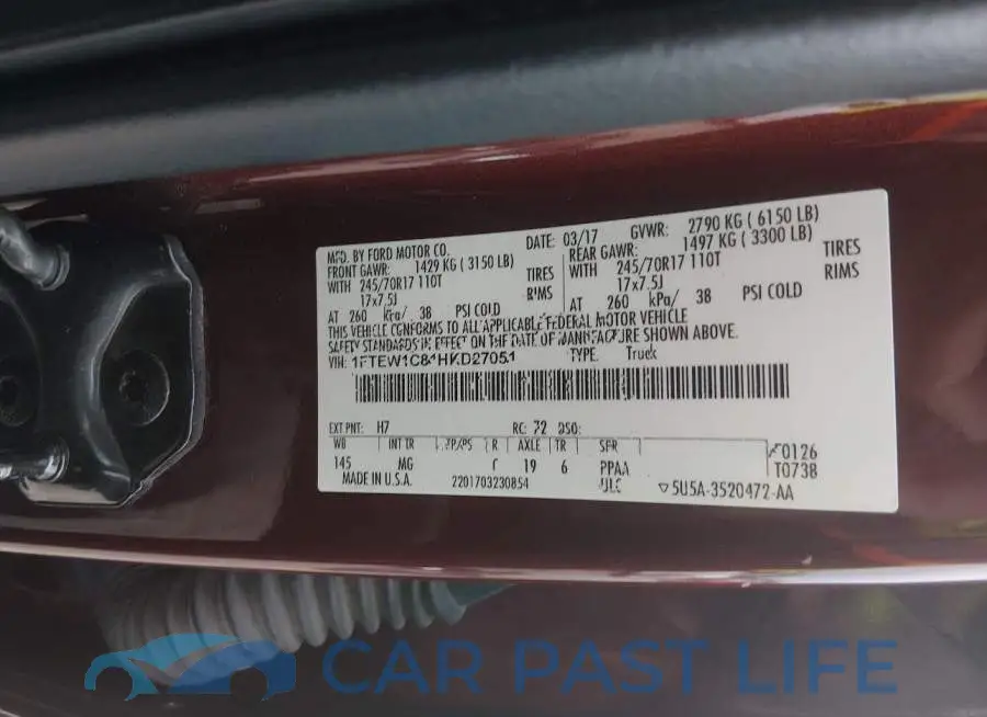 1FTEW1C81HKD27051# 9