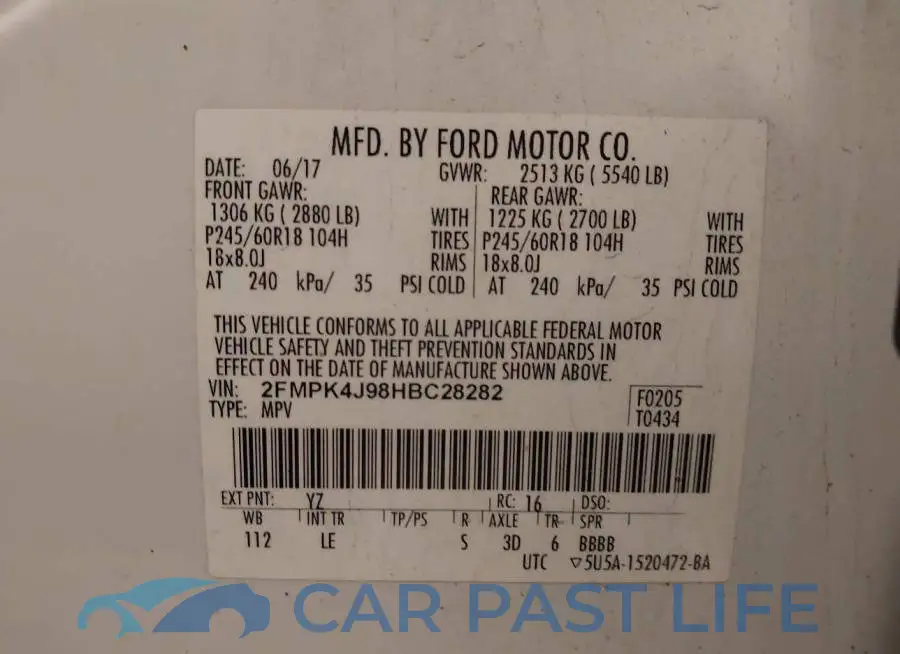 2FMPK4J98HBC28282# 9