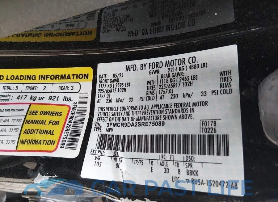 3FMCR9DA2SRE75089# 9