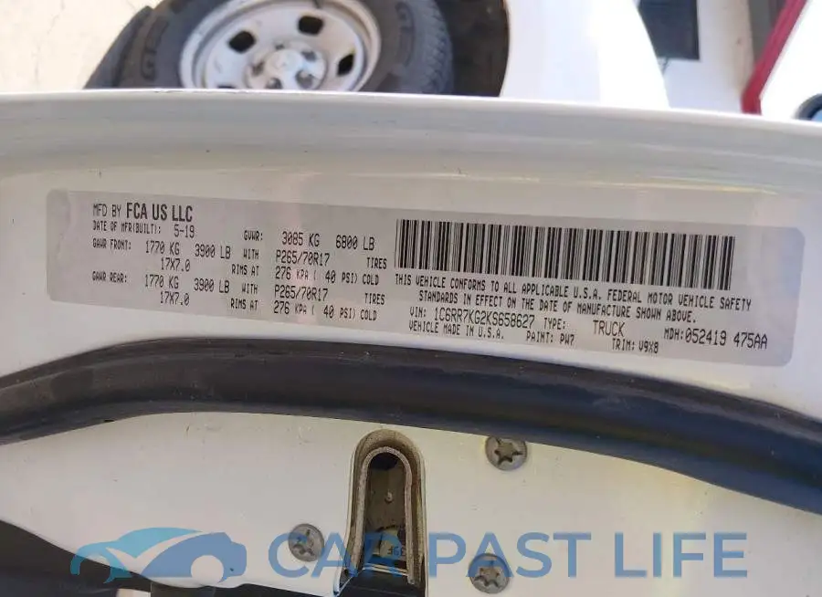 1C6RR7KG2KS658627# 9