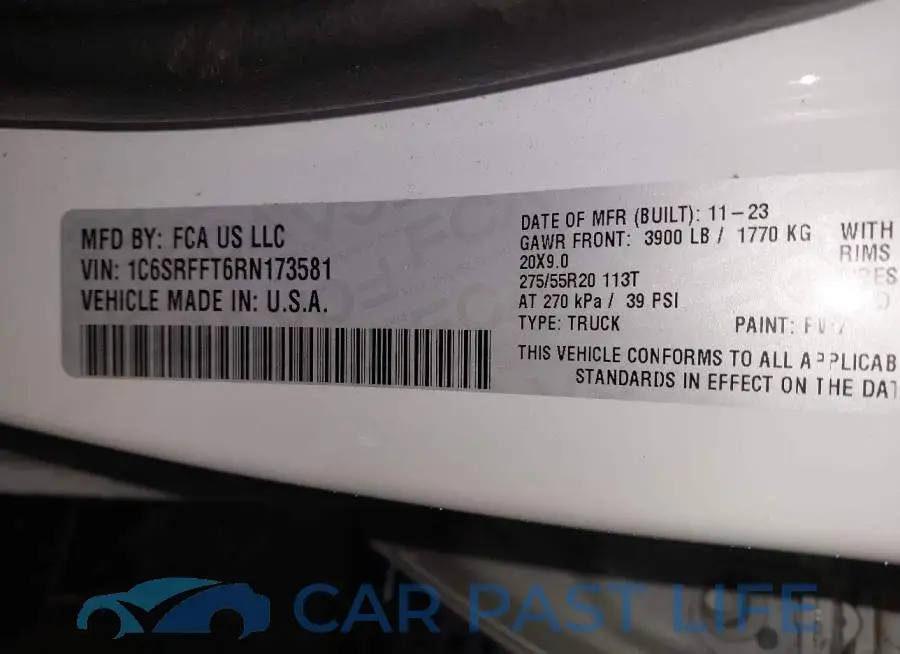 1C6SRFFT6RN173581# 9