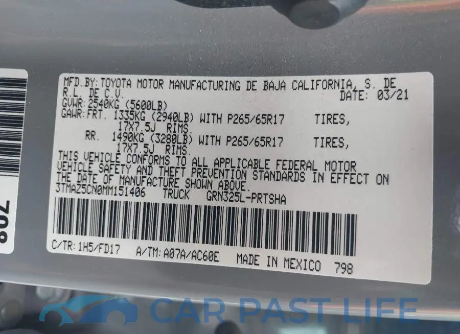 3TMAZ5CN0MM151406# 9