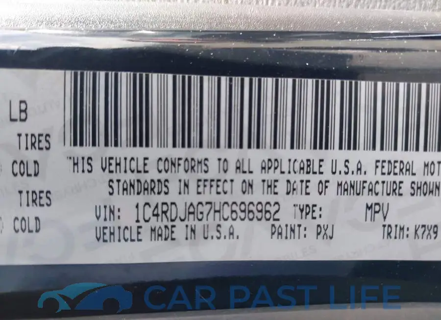 1C4RDJAG7HC696962# 9