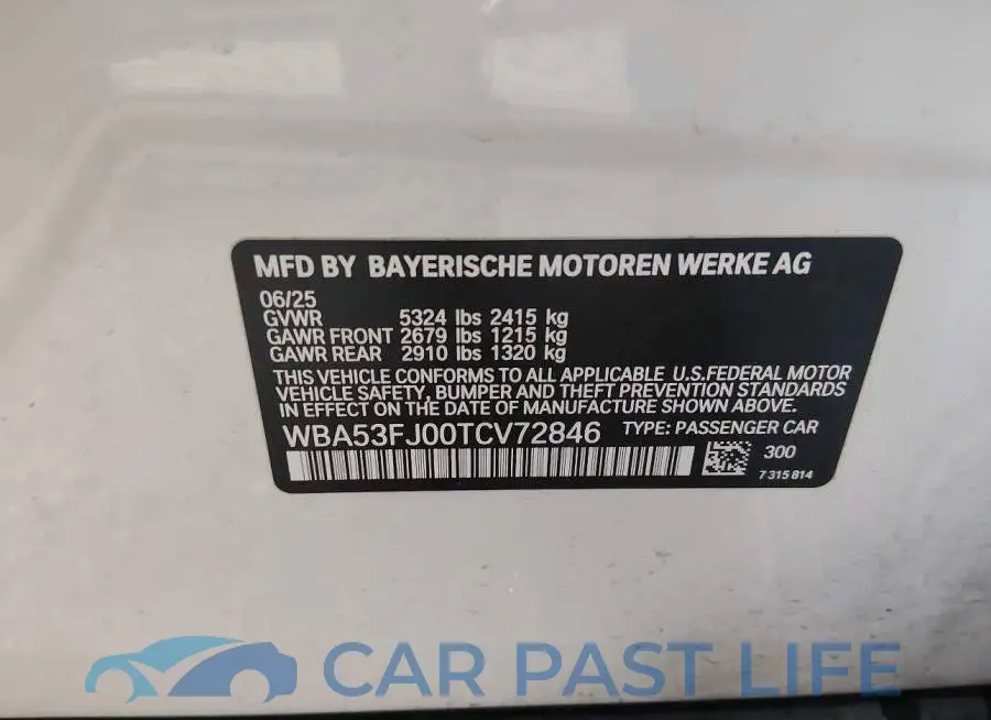 WBA53FJ00TCV72846# 9