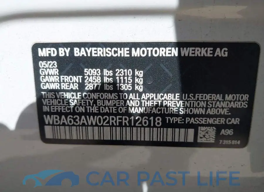 WBA63AW02RFR12618# 9