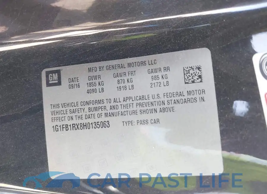 1G1FB1RX8H0135063# 9