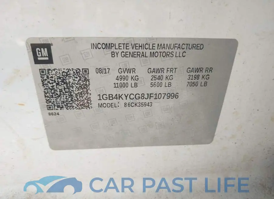 1GB4KYCG8JF107996# 8
