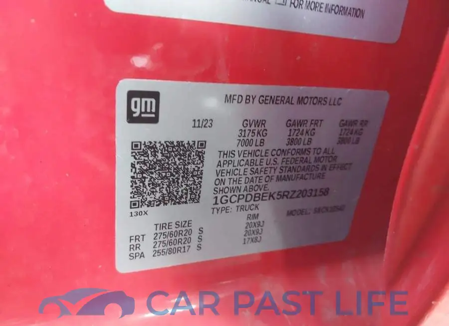 1GCPDBEK5RZ203158# 9