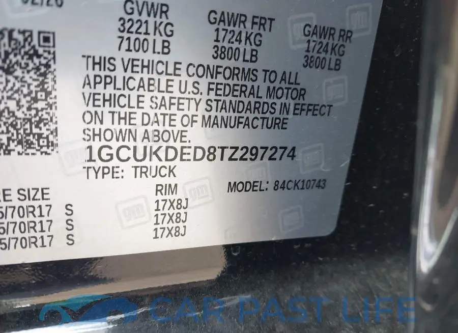 1GCUKDED8TZ297274# 9