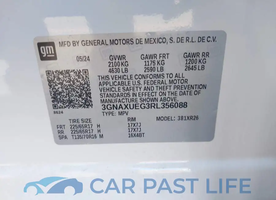 3GNAXUEG3RL356088# 9
