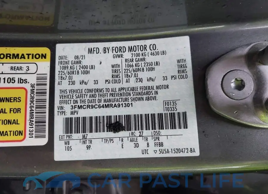 3FMCR9C64MRA91301# 9